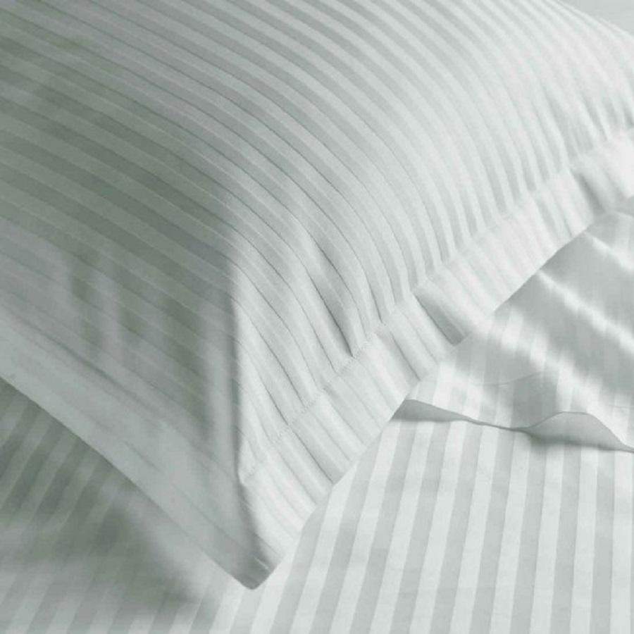 Premium Hotel Quality 100% Egyptian Cotton Satin Stripe Flat Sheet Sateen Bed Sheet Bed and Bath Linen