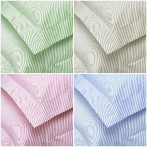 striped bed linen