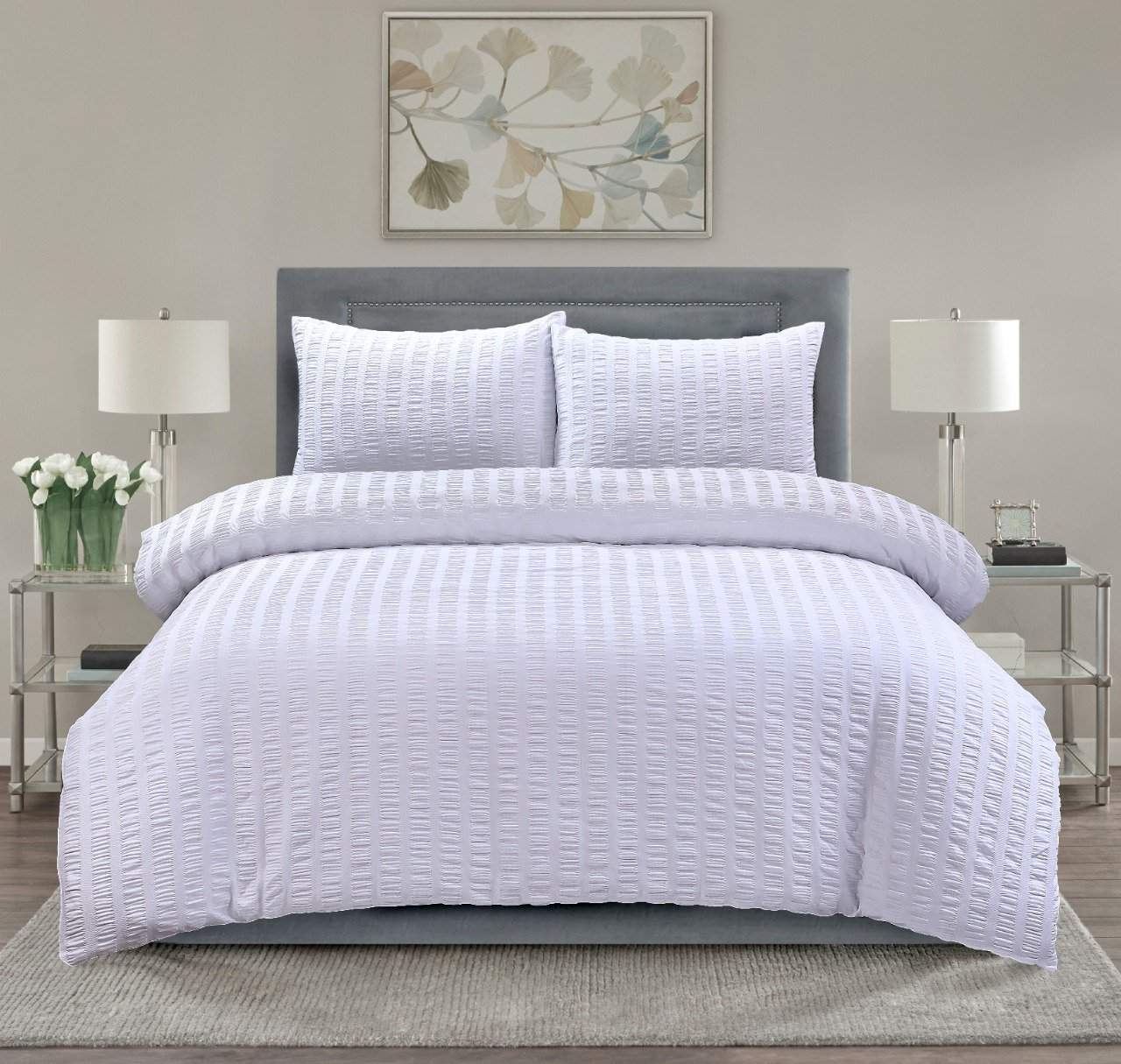 white seersucker bedding