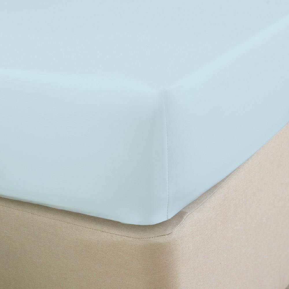 pale blue fitted sheet