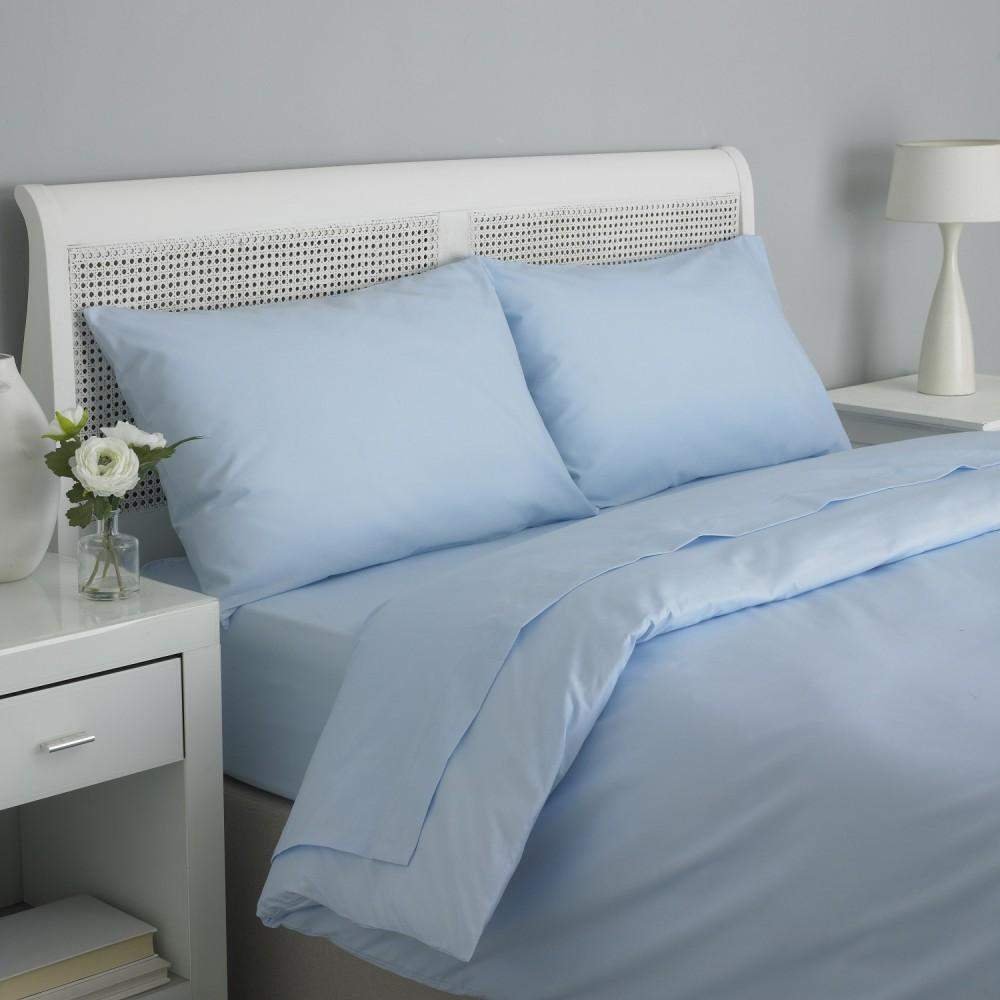 Sky Blue Fitted/ Flat / Duvet Cover Specially for hotel & Hospital Bed and Bath Linen