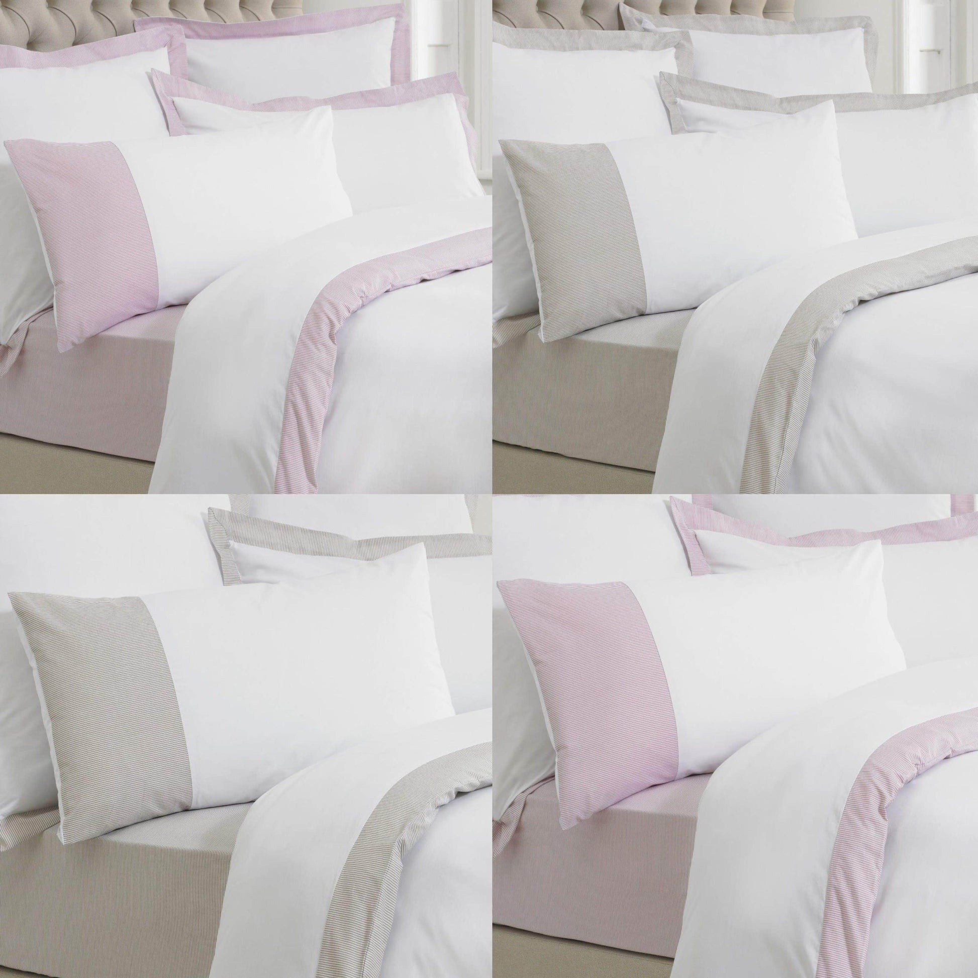 pink and white striped duvet cover