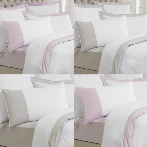 pink and white striped duvet cover
