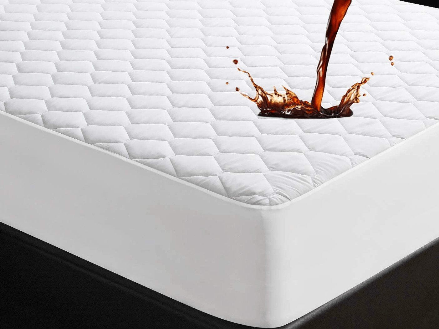 WATERPROOF QUILTED MATTRESS PROTECTOR 30 CM BOX 100% COTTON DUST MITE SOFT HYPOALLERGENIC Bed and Bath Linen