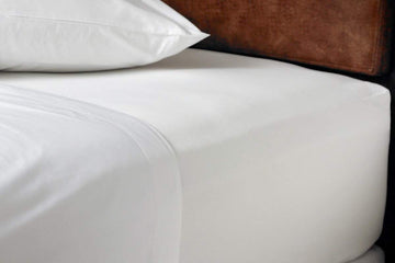 WHITE HOTEL QUALITY FITTED SHEET & FLAT SHEET ALL SIZES