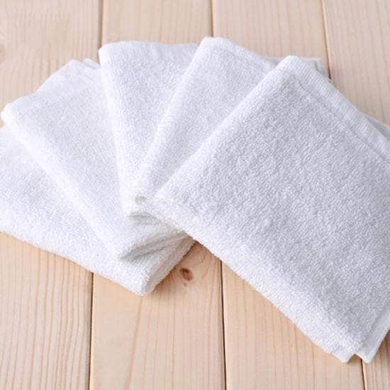 White Antibacterial Wash 100% Terry Cotton Face Towels Pack Of 10 BedandbathLinen